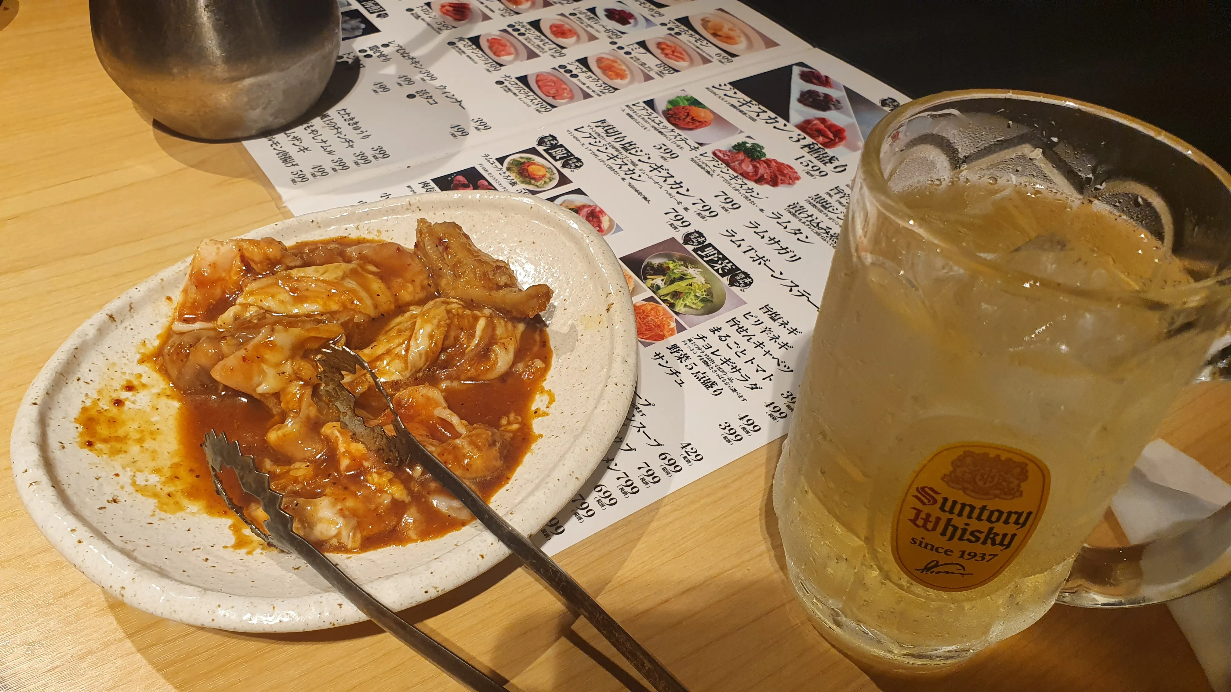 焼肉居酒屋のアルコールの写真